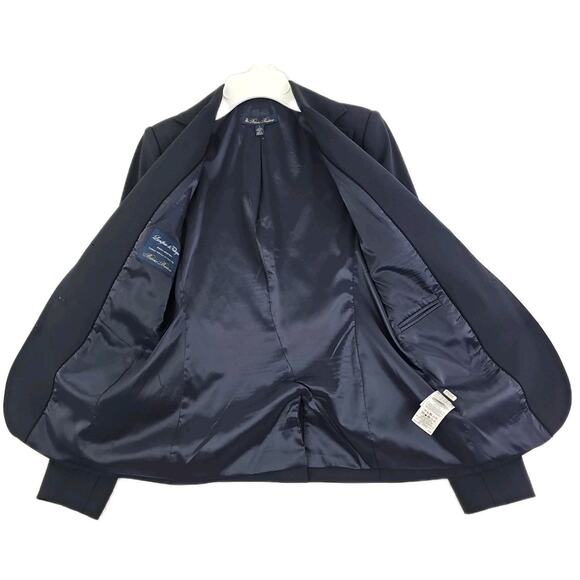 Brooks Brothers~Woman Size 0~ Midniht Blazer Wool Blend Linen Jacket Office Wear - Picture 14 of 16